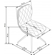 Krzesło. K237 szare ekoskóra