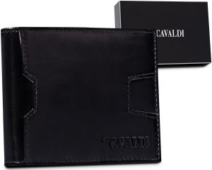 Skórzana banknotówka męska z systemem. RFID Protect - Cavaldi