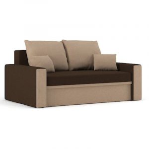 Sofa dwuosobowa, poduszki, Montana, 152x90x75 cm, brąz, cappucino