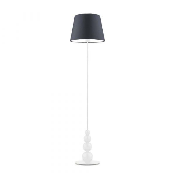 Stylowa lampa pokojowa, Lizbona, 37x174 cm, grafitowy klosz