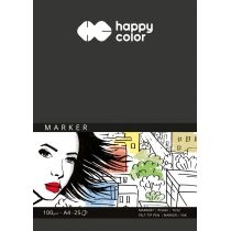 Happy. Color. Blok do markerów. ART, biały, A4, 100g, 25 arkuszy 100 g 25 kartek