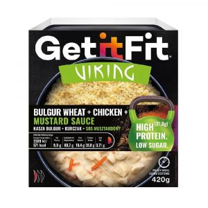 Get it. Fit − Viking, kasza bulgur z kurczakiem w sosie musztardowym − 420 g[=]