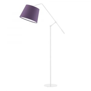 Regulowana lampa podłogowa, Foya, 77x170 cm, fioletowy klosz