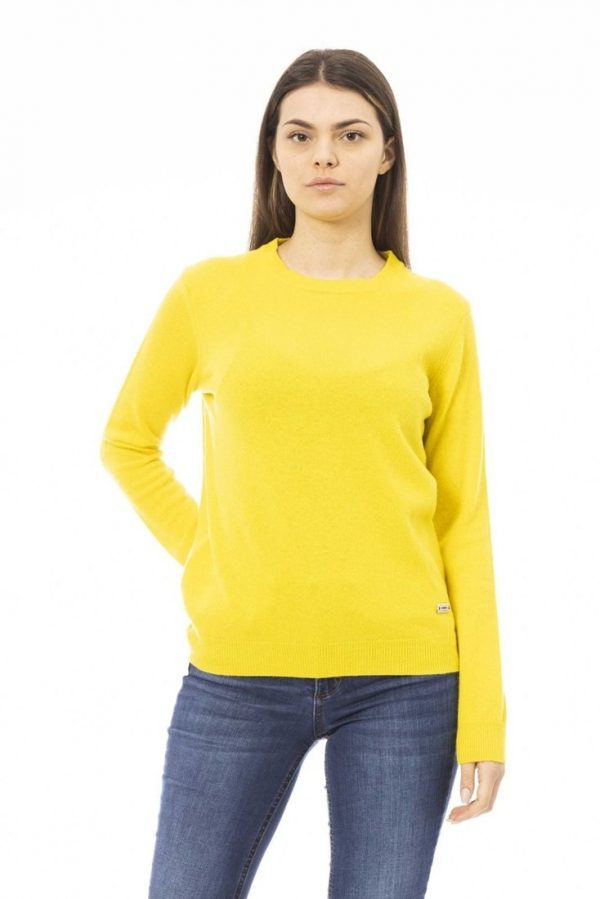 Swetry marki. Baldinini. Trend model. GC8019_GENOVA kolor. Zółty. Odzież damska. Sezon: