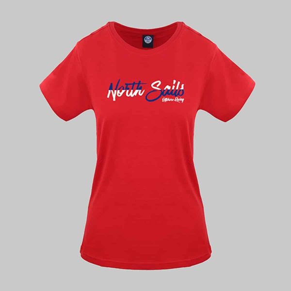 Koszulka. T-shirt marki. North. Sails model 9024310 kolor. Czerwony. Odzież damska. Sezon: Cały rok