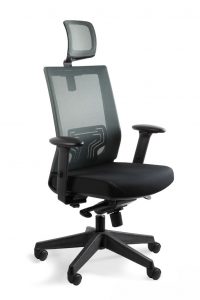 Fotel biurowy, ergonomiczny, Nez, szary