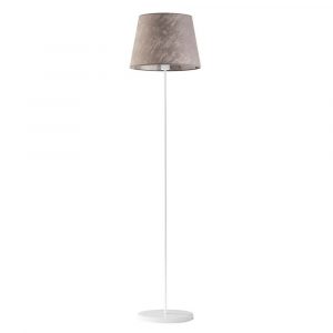 Nowoczesna lampa podłogowa, Vasto, 37x163 cm, klosz szary melanż