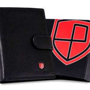 Skórzany portfel męski z kieszenią na dowód rejestracyjny - Peterson