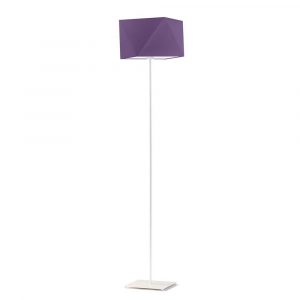 Lampa podłogowa do salonu, Ankara, 45x156 cm, fioletowy klosz