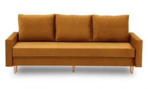 Nowoczesna kanapa do salonu, Bellis, 215x90x75 cm, miodowy