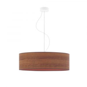 Lampa wisząca do salonu, Hajfa. Eco fi - 60 cm, kasztanowy klosz