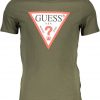 GUESS JEANS MĘSKI T-SHIRT Z KRÓTKIM RĘKAWEM ZIELONY