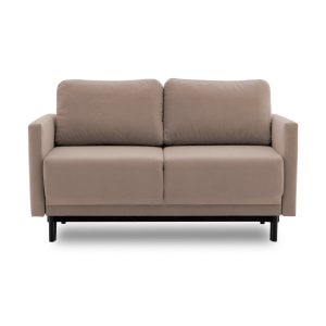 Sofa 2-osobowa, rozkładana, Laya, 146x97x90 cm, jasny brąz