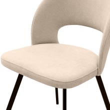 Krzesło tapicerowane. Caspian, beżowe, metalowe nóżki
