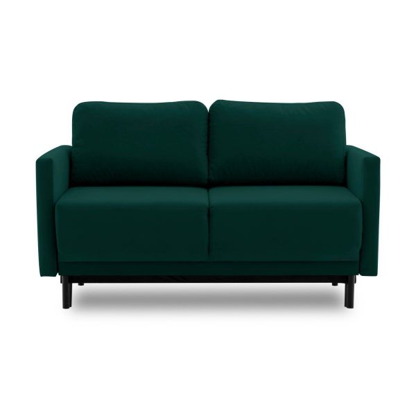 Sofa 2-osobowa, rozkładana, Laya, 146x97x90 cm, butelkowa zieleń