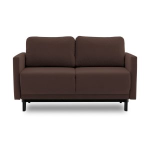 Sofa 2-osobowa, rozkładana, Laya, 146x97x90 cm, brązowy