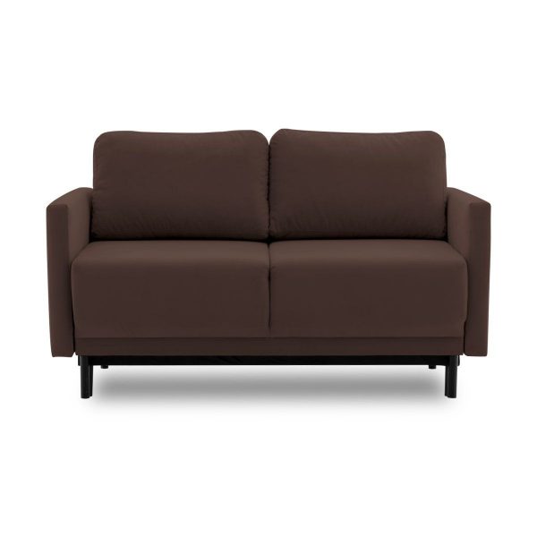 Sofa 2-osobowa, rozkładana, Laya, 146x97x90 cm, brązowy