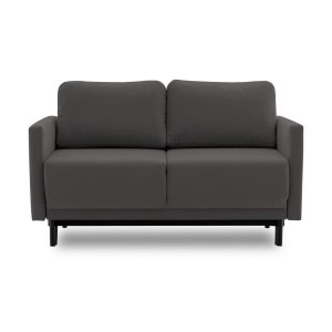 Sofa 2-osobowa, rozkładana, Laya, 146x97x90 cm, ciemny szary