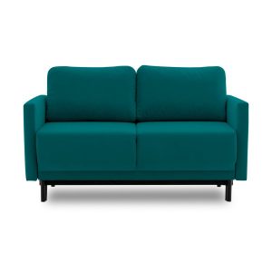Sofa 2-osobowa, rozkładana, Laya, 146x97x90 cm, turkusowy