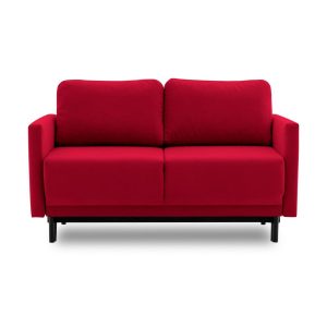 Sofa 2-osobowa, rozkładana, Laya, 146x97x90 cm, czerwony