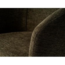 Krzesło z podłokietnikami. Vello oliwkowozielone