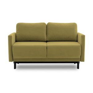 Sofa 2-osobowa, rozkładana, Laya, 146x97x90 cm, oliwkowy