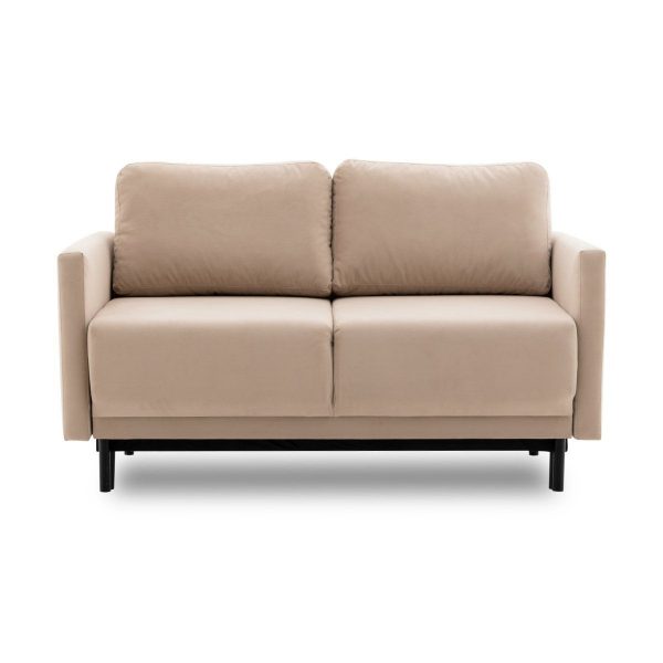 Sofa 2-osobowa, rozkładana, Laya, 146x97x90 cm, beżowy