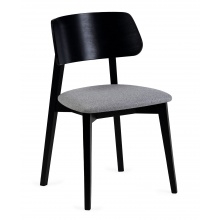 Krzesło drewniane do jadalni. Sherris szare/czarny