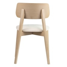 Krzesło drewniane do jadalni. Sherris, jasnobeżowe/dąb sonoma