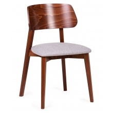 Krzesło drewniane do jadalni. Sherris szare/orzech jasny
