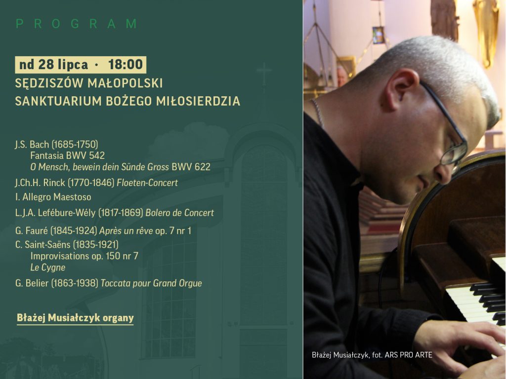 Koncert oliwskiego organisty Błażeja Musiałczyka