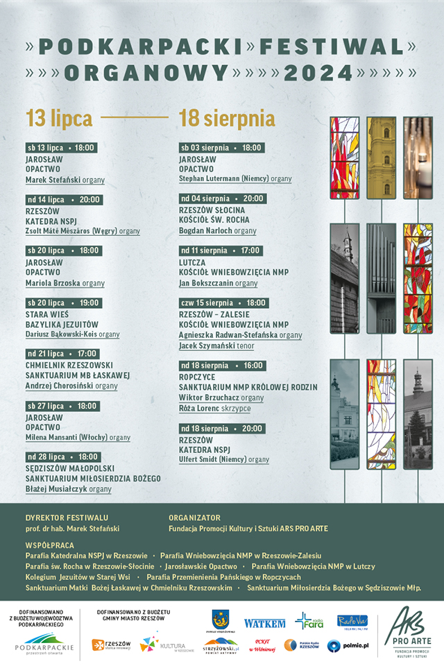 PODKARPACKI FESTIWAL ORGANOWY 2024. Kultura i muzyka.