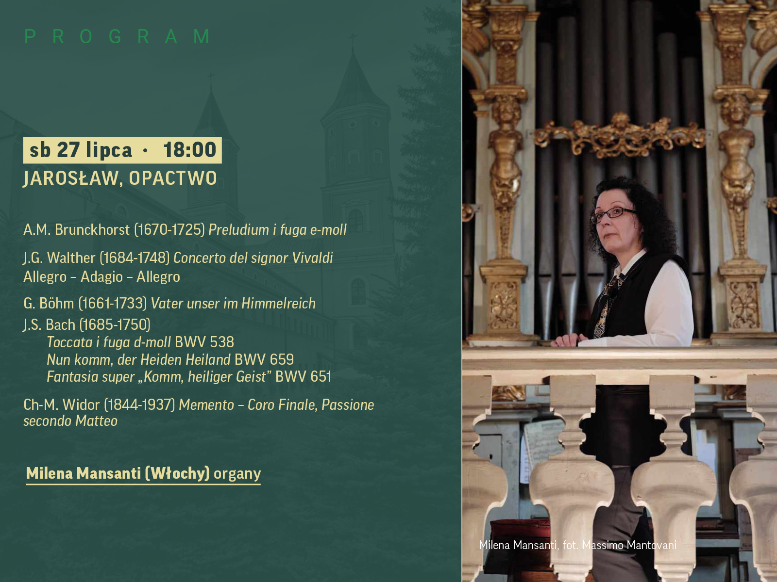 Włoska organistka Milena Mansanti