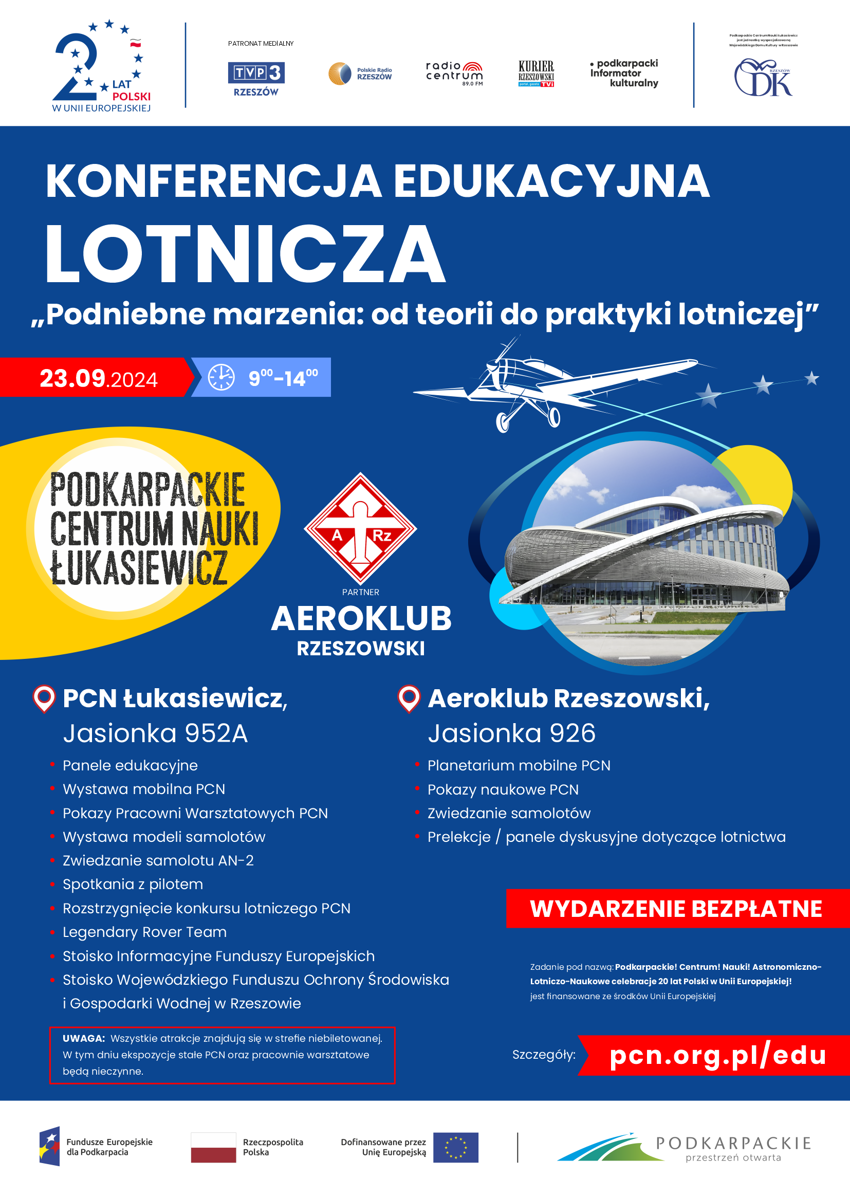 Konkurs lotniczy w Podkarpackim Centrum Nauki Łukasiewicz