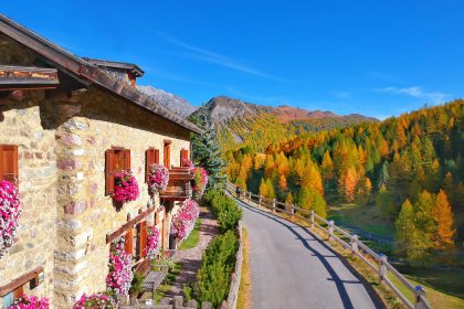 Jesień w Livigno. Włochy, Europa