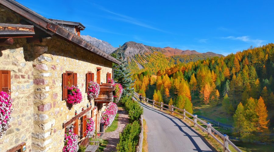 Jesień w Livigno. Włochy, Europa