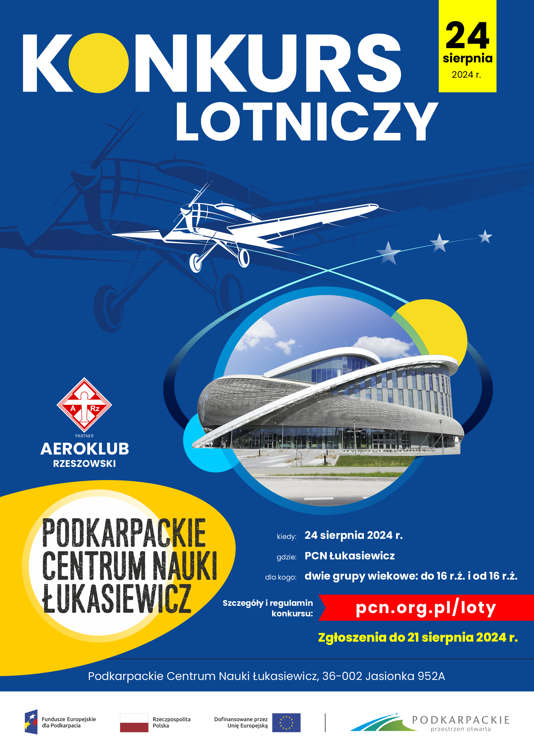 Konkurs lotniczy w Podkarpackim Centrum Nauki Łukasiewicz