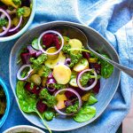 Pieczone ziemniaki z burakiem