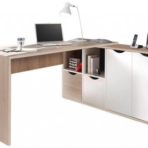 Nowość. Biurko narożne Slash 160x67 biały san remo w super cenie