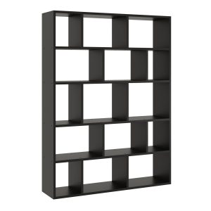 Nowość. wiszący regał ścienny 105x141 cm czarny mat – super cena