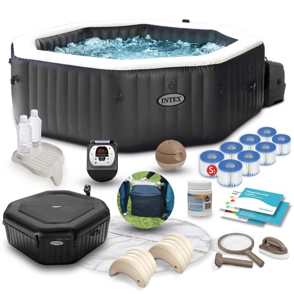 Dmuchane SPA Jacuzzi z hydromasażem, 4 os. + akcesoria, Intex, 201x71 cm