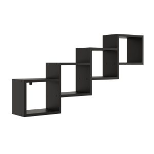 Nowość. designerski czarny regał ścienny 109x18x57 cm w super cenie