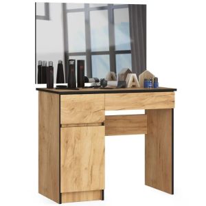 Nowość: toaletka beauty shine z dużym lustrem, dąb craft, super cena