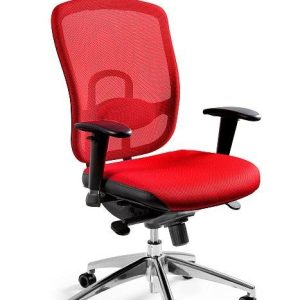 Fotel vip ergonomiczny czerwony z mikrosiatki – nowość w super cenie