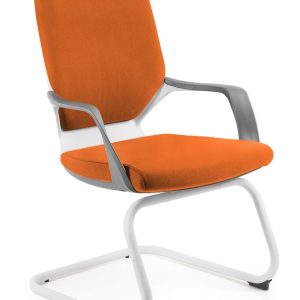 Nowość. apollo skid biały-mandarin – fotel biurowy w super cenie