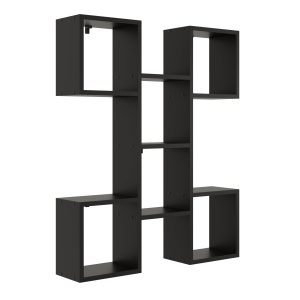 Nowość. półka ścienna czarna 82x18x100 cm mat – super cena