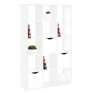 Nowość. wysoki regał slash 181 cm biały mat – super cena