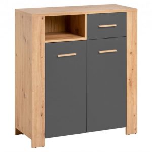 Nowość. komoda vega 90 cm dąb artisan + grafit, super cena