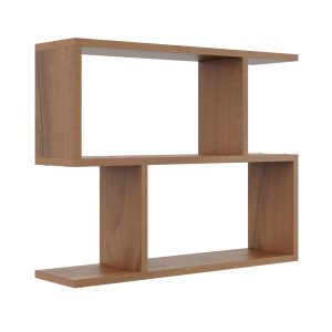 Nowość. Geometric orzechowa półka ścienna 70x18x55 cm w super cenie