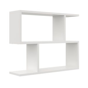 Nowość. Geometryczna półka wisząca 70x55 cm biały mat – super cena